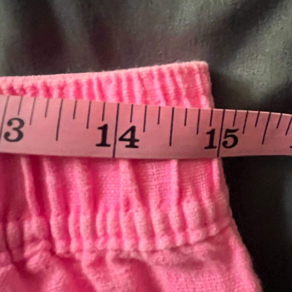 Lilly Pulitzer hot pink linen pants waist size 30” tag sized large - Picture 10 of 12